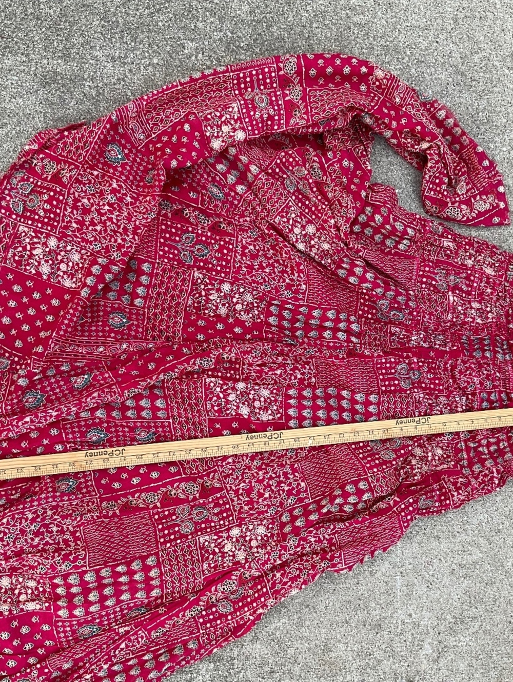 Unknown Brand red boho print blouse Size Unknown
